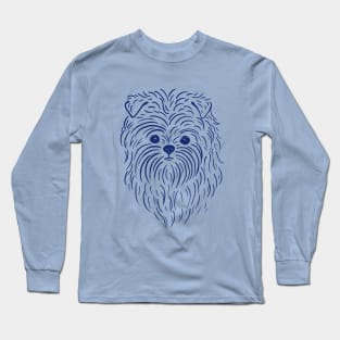 Affenpinscher (Blue and Navy) Long Sleeve T-Shirt